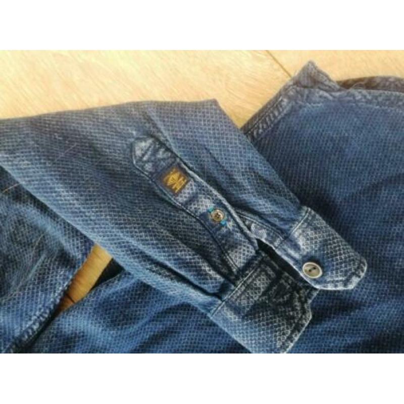 Denim overhemd petrol industries maat m