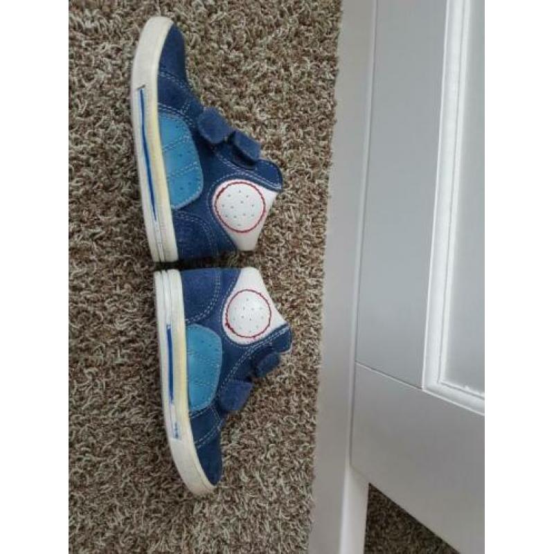 schoen jongen blauw wit maat 21 dr.visser