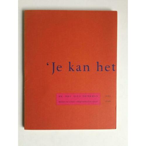 Ontwerp Irma Boom - Je kan het best - 1989