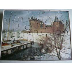 wooden jigsaw Kasteel MUIDERSLOT Muiden Twentse Krijtfabriek