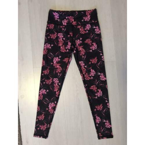 Fitness / yoga legging zwart met roze mt 38/M