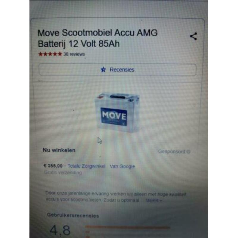 AGM accu 85ah nieuw