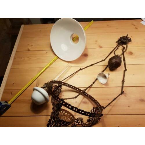 Antieke hang olie lamp