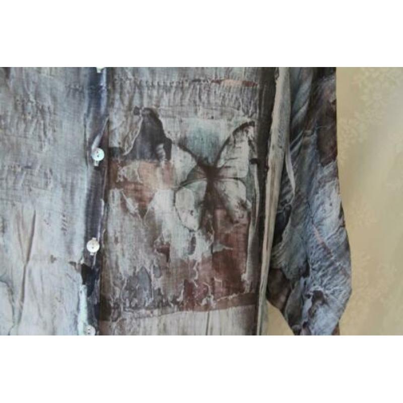 taupe blauwe blouse/top maat 46 van MISSY