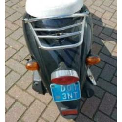 ZNEN retro snorscooter, blauw kenteken