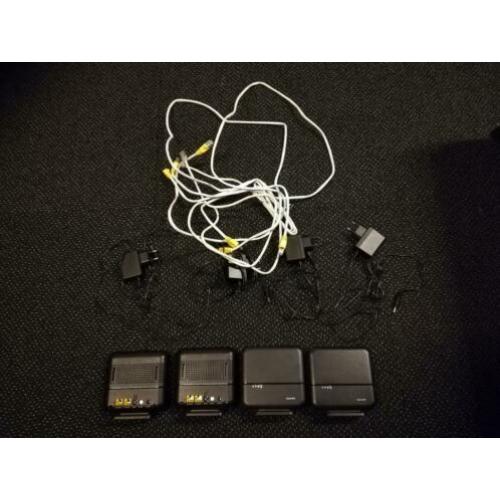 4x kpn experia wifi versterkers met internet kabels