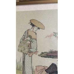 Chinees of Japans aquarel of krijttekening