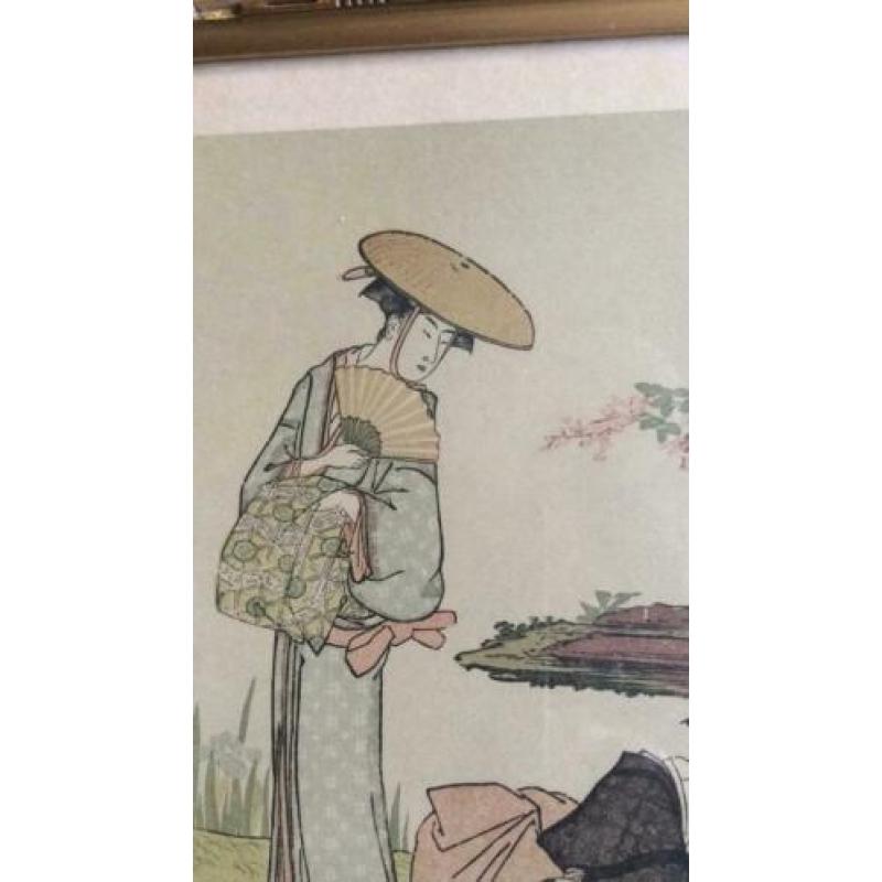 Chinees of Japans aquarel of krijttekening
