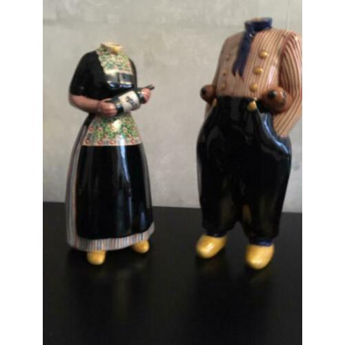 Bols jeneverkruiken Zenit Gouda plateel Volendams man vrouw