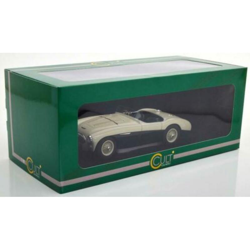 Austin Healey 100S 1955 Blauw/Wit 1-18 Cult Scale Models