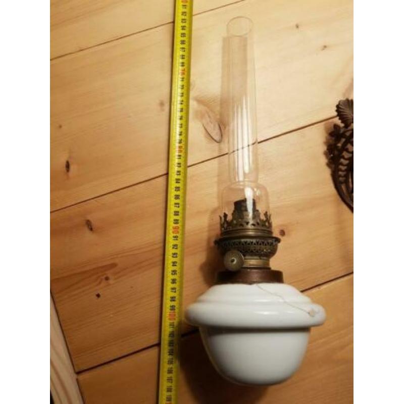 Antieke hang olie lamp