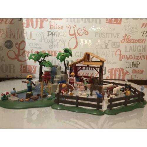 Playmobil kinderboerderij, konijnenboerderij en appelboom