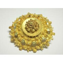 TN-0540118 Antiek Gouden Broche Zeeuwse Knopen - 31 mm