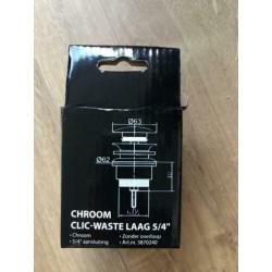 Clic-waste stoppen 2 stuks (laag 5/4”)