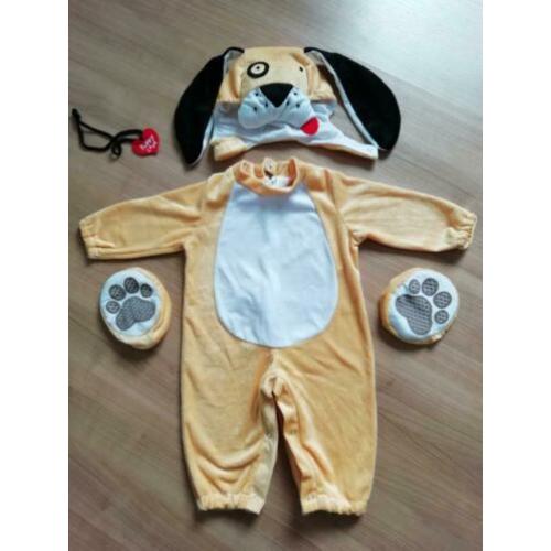 kostuum carnaval puppy hond voor baby, maat 80