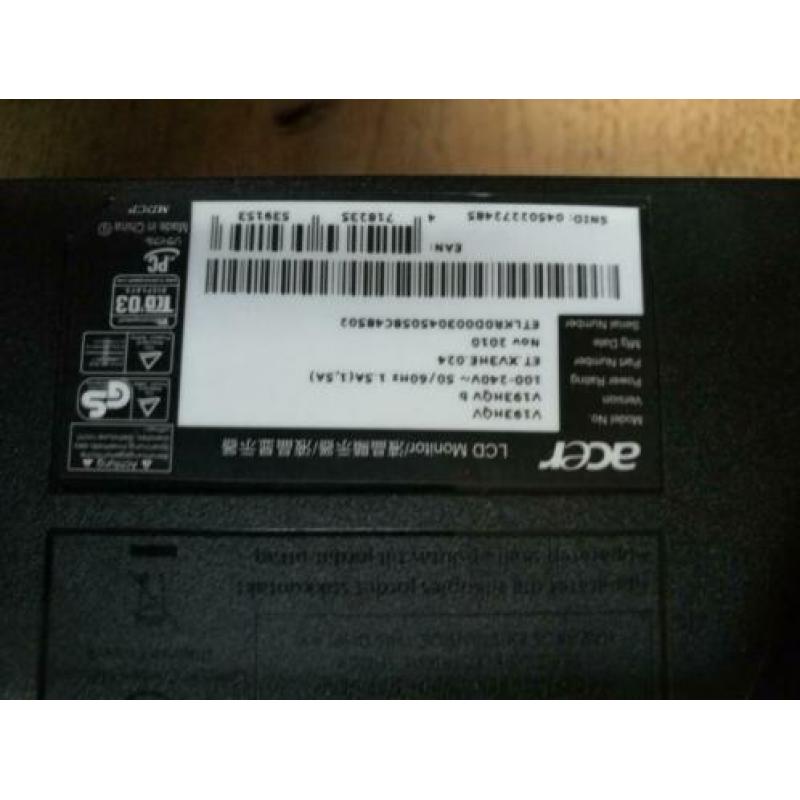 Monitor Acer breedbeeld 18,5 inch