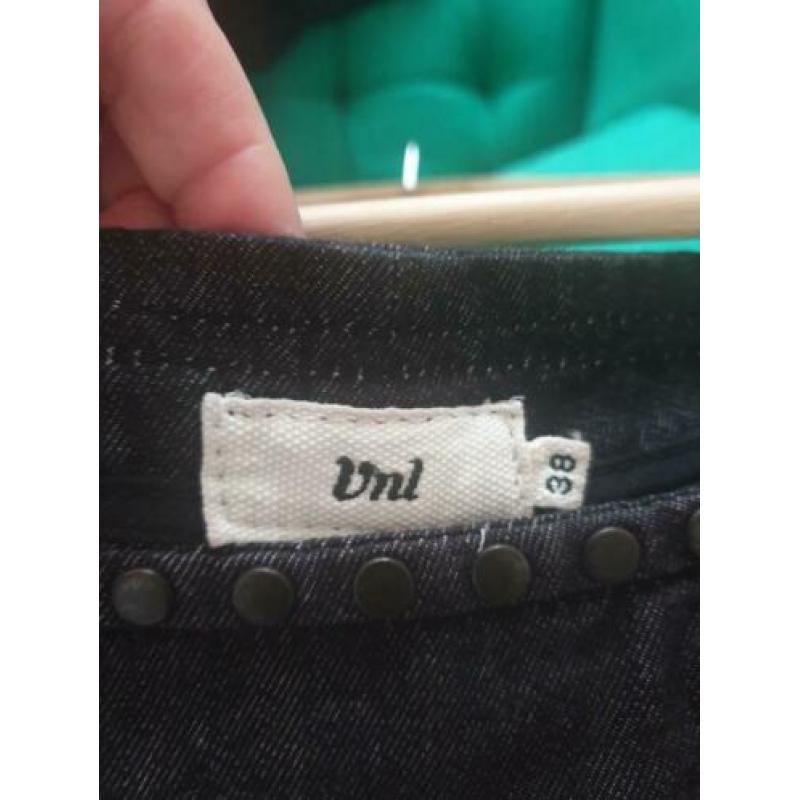 Vanilia VNL zwarte jeans jurk met studs