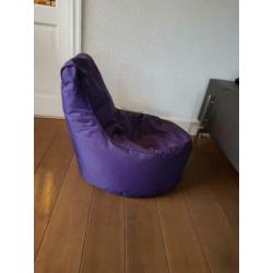 Sit & joy kinder zitzak paars met extra vulling