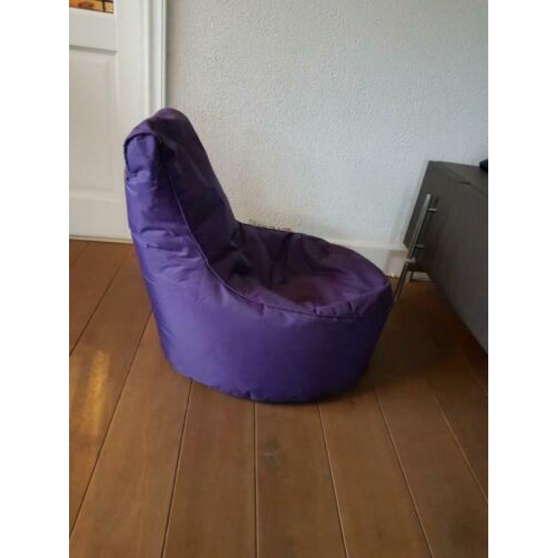 Sit & joy kinder zitzak paars met extra vulling
