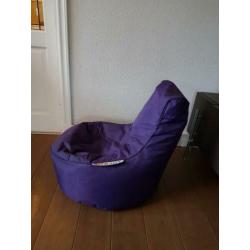 Sit & joy kinder zitzak paars met extra vulling