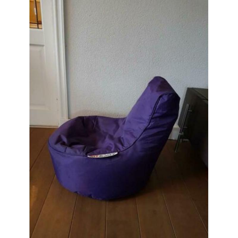 Sit & joy kinder zitzak paars met extra vulling