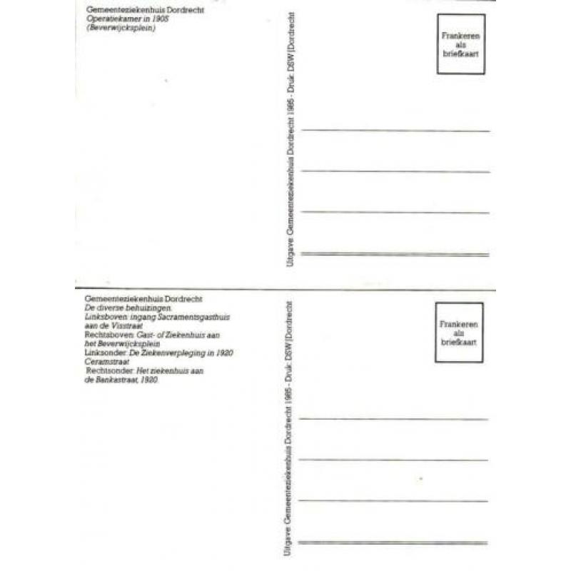 6 Kaarten Dordrecht Gemeenteziekenhuis (Repro)