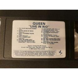 Videobanden Queen Freddy Mercury en co
