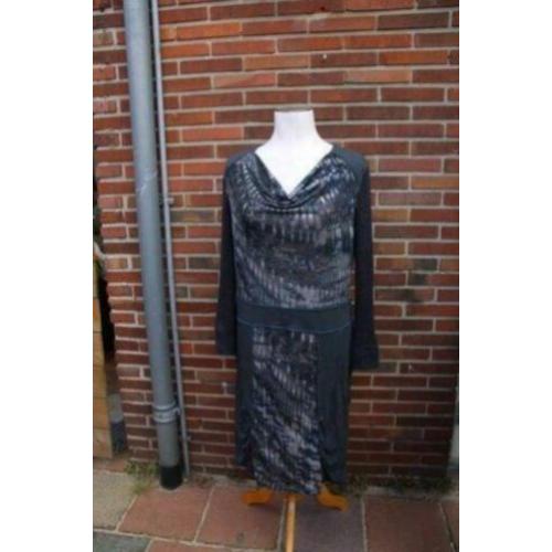 Jurk grijs/ blauw Marie Mero mt 42