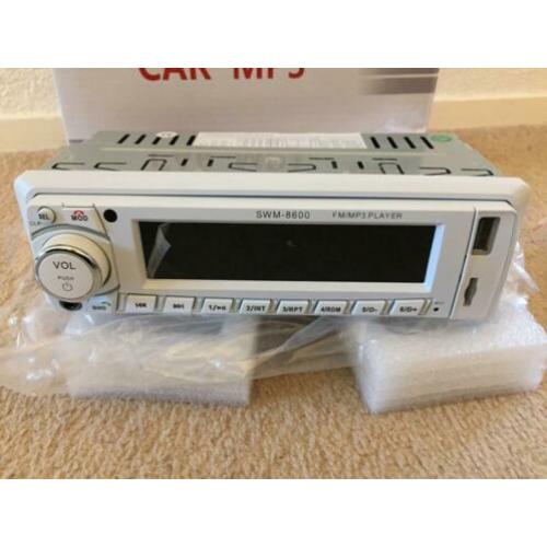 Wit Autoradio USB / Bluetooth / AUX / SD kaart - Nieuw