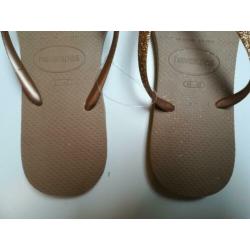 *Nieuw* Havaianas Slim Glitter Rose Gold maat 41/42