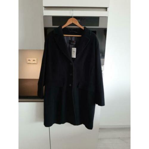 Nieuwe, zwarte Fuchs&Schmitt mantel, wool&cashmere, maat 46.