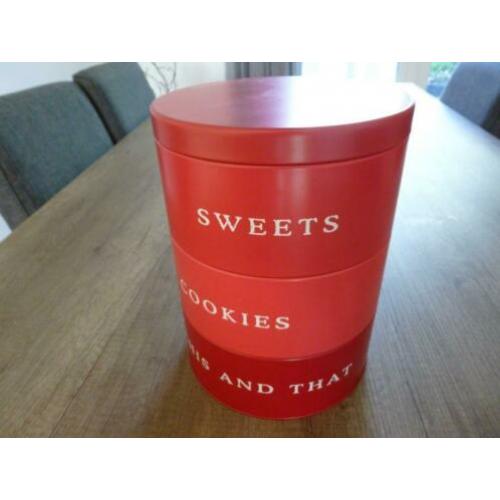 Luxe Rode Stapelblik voor Sweets,cookies & this and that