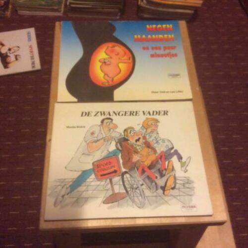 Humor Cartoon -zwangere vader , 9 maanden en paar minuutjes