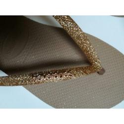 *Nieuw* Havaianas Slim Glitter Rose Gold maat 41/42