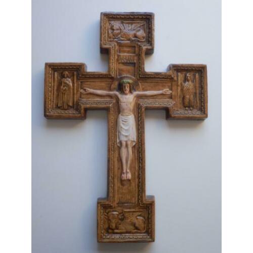 prachtig groot formaat kruis/aardewerk/Russel Tiglia Tegelen