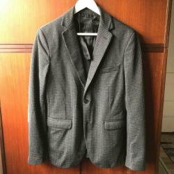 Zara man blazer zwart/grijs mt 48