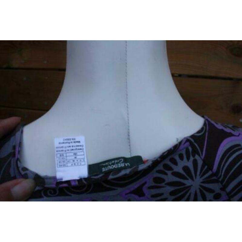 Overslagjurk bruin lila La Redoute mt 36-38
