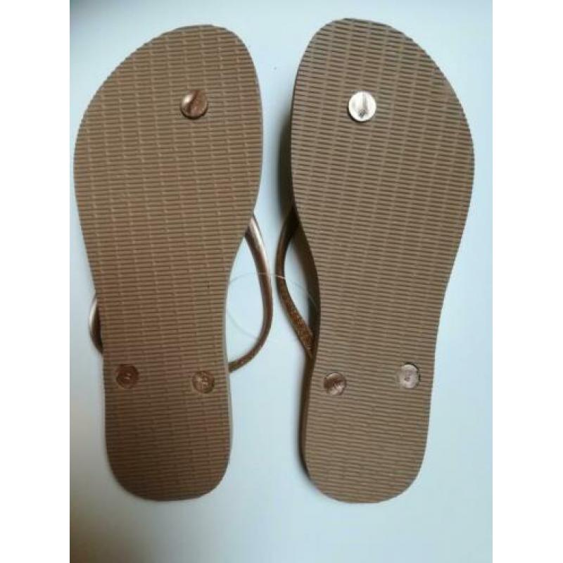 *Nieuw* Havaianas Slim Glitter Rose Gold maat 41/42