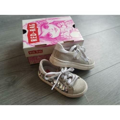 RED-RAG witte schoentjes met pailletten maat 24 (NK502)