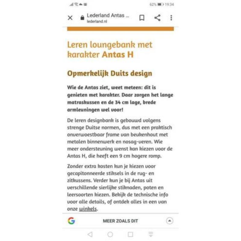 Prachtige Duitse design 4 zits bank