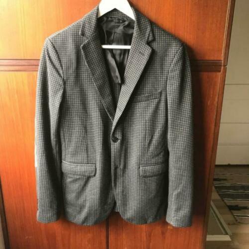 Zara man blazer zwart/grijs mt 48