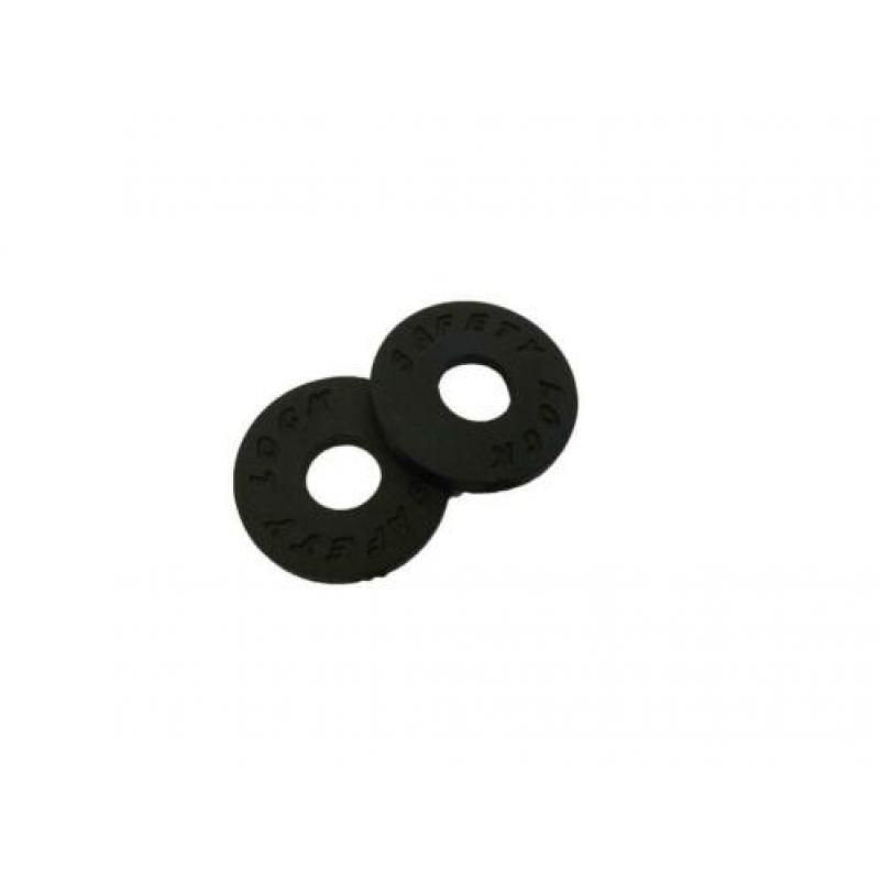 2 pcs Elektrische Gitaar strap locks rubber zwart