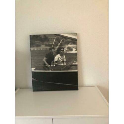 foto schilderij van Jack en Jacqueline Kennedy zwart wit