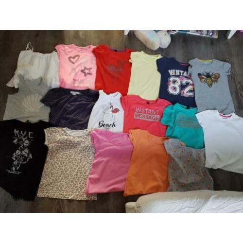 17 tshirts maat 134/140 meisjes diverse merken