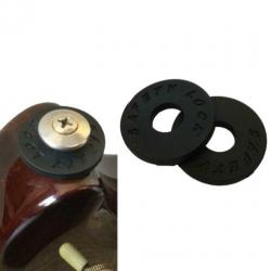 2 pcs Elektrische Gitaar strap locks rubber zwart