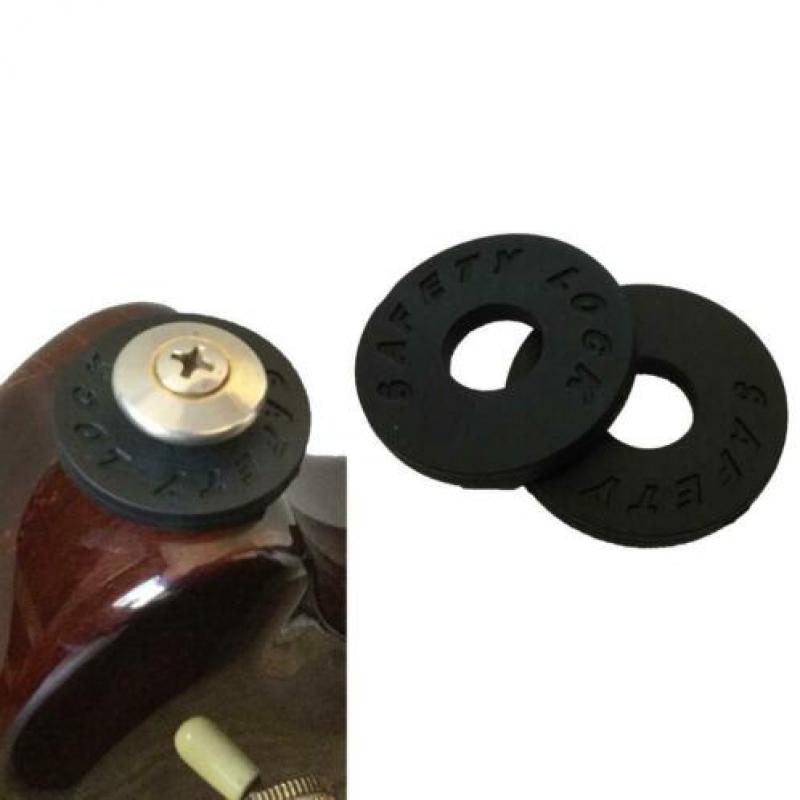 2 pcs Elektrische Gitaar strap locks rubber zwart