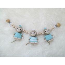 Gehaakte maxi cosi hanger en wagenspanner aapjes