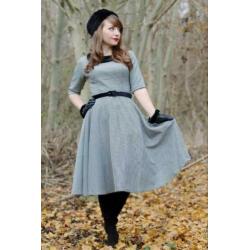 Hell Bunny Jackson Houndstooth pin up jurk maat S