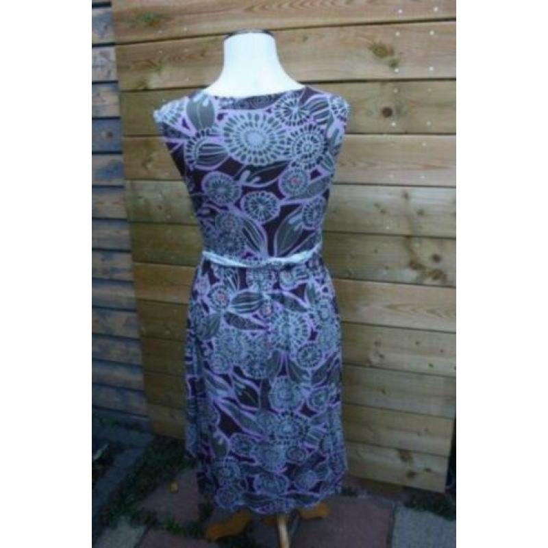 Overslagjurk bruin lila La Redoute mt 36-38