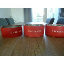 Luxe Rode Stapelblik voor Sweets,cookies & this and that